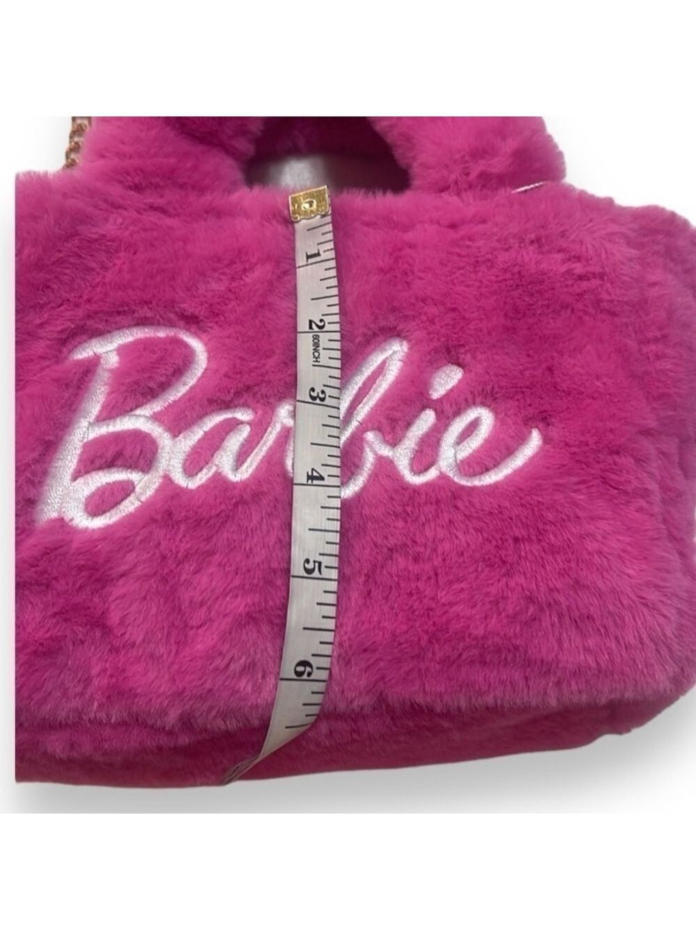 Barbie & Skinnydip London Collaboration Pink Furry Crossbody RARE Purse Bag - Picture 13 of 14